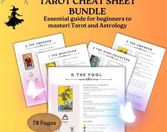 Tarot Cheat Sheets: Beginner's Guide to Tarot Card Meanings (PDF Download)