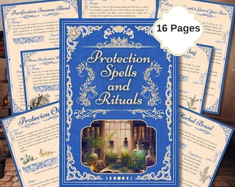 Protection Spells and Rituals, Witchcraft, Book of Shadows, Grimoire Pages, Beginner Witch Kit