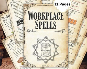 Workplace Spells and Rituals, Witchcraft, Book of Shadows, Grimoire Pages, Beginner Witch Kit
