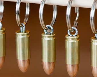 BULLET KEYCHAIN - Real 9mm Bullet Key Chain - Handmade in