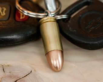 BULLET KEYCHAIN - Real 9mm Bullet Key Chain - Handmade in USA