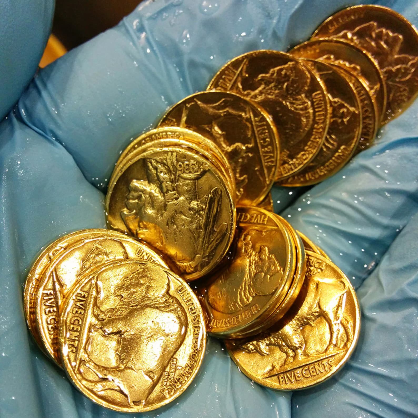 Buffalo Nickel Pure 24K Gold Plated aka Indian Head Nickel Etsy
