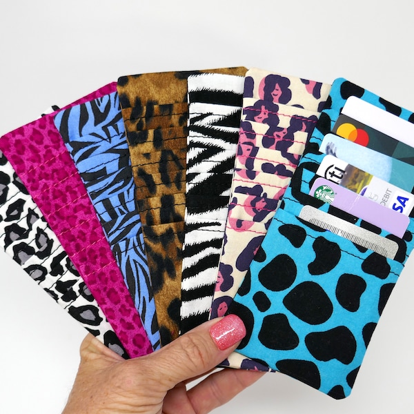 Card Holder • 6-Slot Credit Card Insert • Wallet Purse Wristlet • Credit Card Holder • Loyalty Card Holder • Gift Card Holder • Animal Print