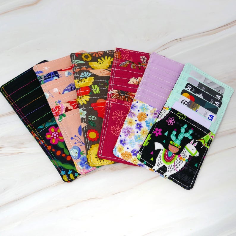 Floral Credit Card Holder 6-slot Credit Card Insert Wallet or Bag ...