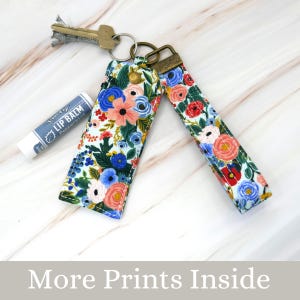 Rifle Paper Co. Lip Balm Holder Keychain, Floral Chapstick Keeper, Teacher Gift