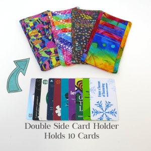 10-Slot-Kartenhalter, doppelseitige Kreditkarten-Brieftasche, Brieftasche Handgelenks-Einsatz, Loyalitätsgeschenk-Versicherungskarten, helle Farben, Regenbogen