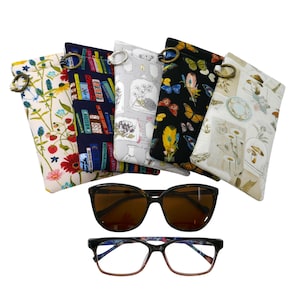 Eyeglasses Case Padded Readers Holder Floral Handcrafted Sunglasses Pouch Eclectic Botany Apothecary Vintage Gift for Her Fast Shipping