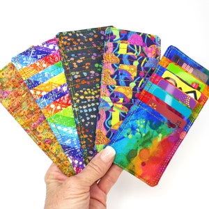 Regenbogen Kartenhalter, 6-Slot-Kreditkarten-Einsatz, Brieftasche Handtasche, Loyalitätsgeschenk Versicherung Kartenhalter, Floral, Geschenk für sie,