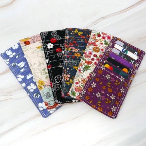 Porta carte di credito floreale, inserto per carte di credito a 6 scomparti, portamonete da polso, carte regalo fedeltà, regalo per insegnanti, regalo per lei