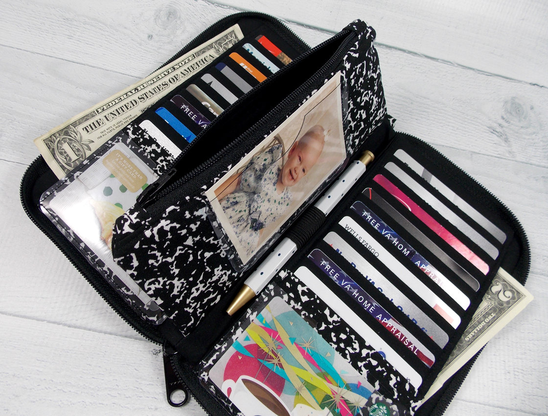 Custom Wallet Made to Order Zip Around Wallet Personalized