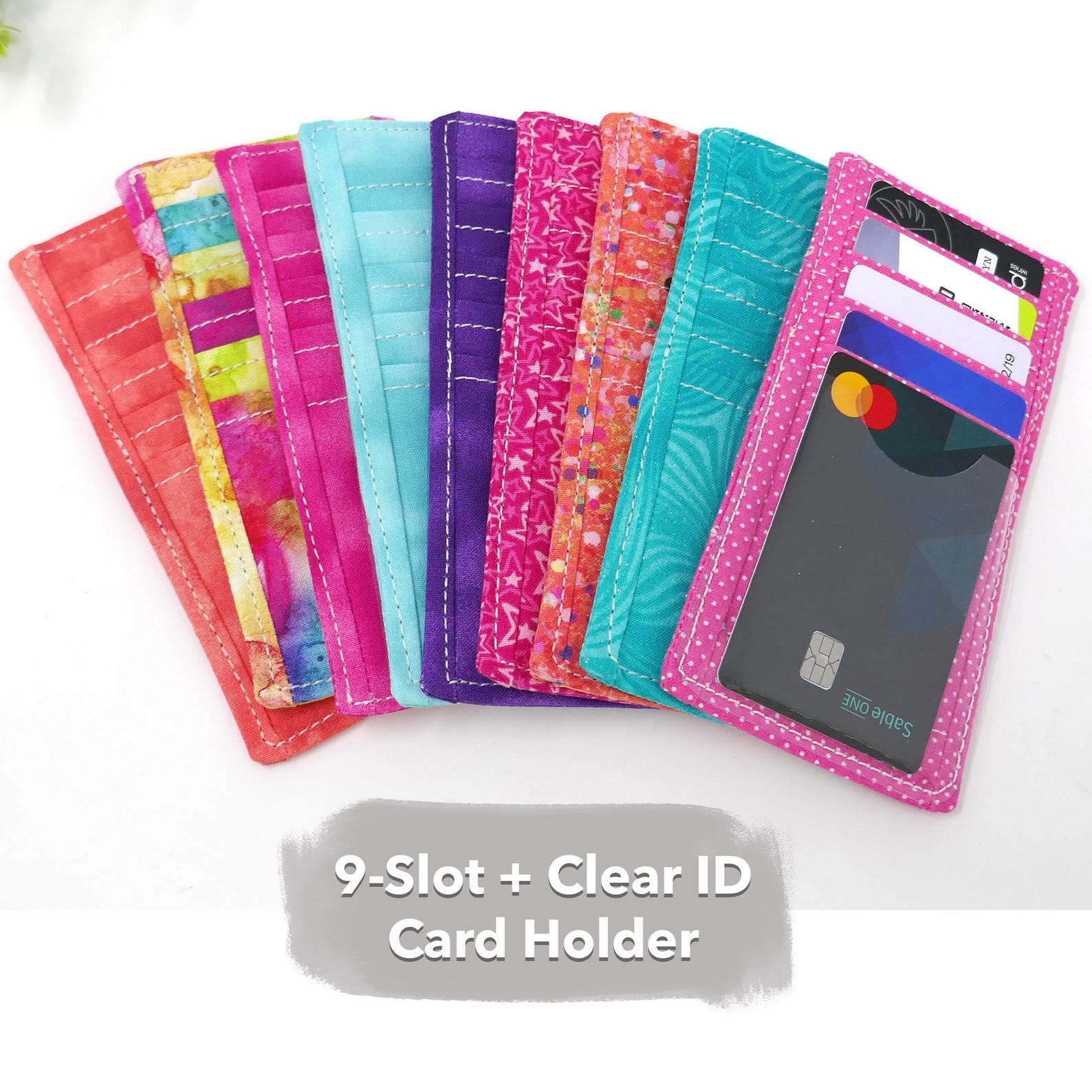 9-slot + Clear ID Credit Card Holder, Two-sided Credit Card Insert ...