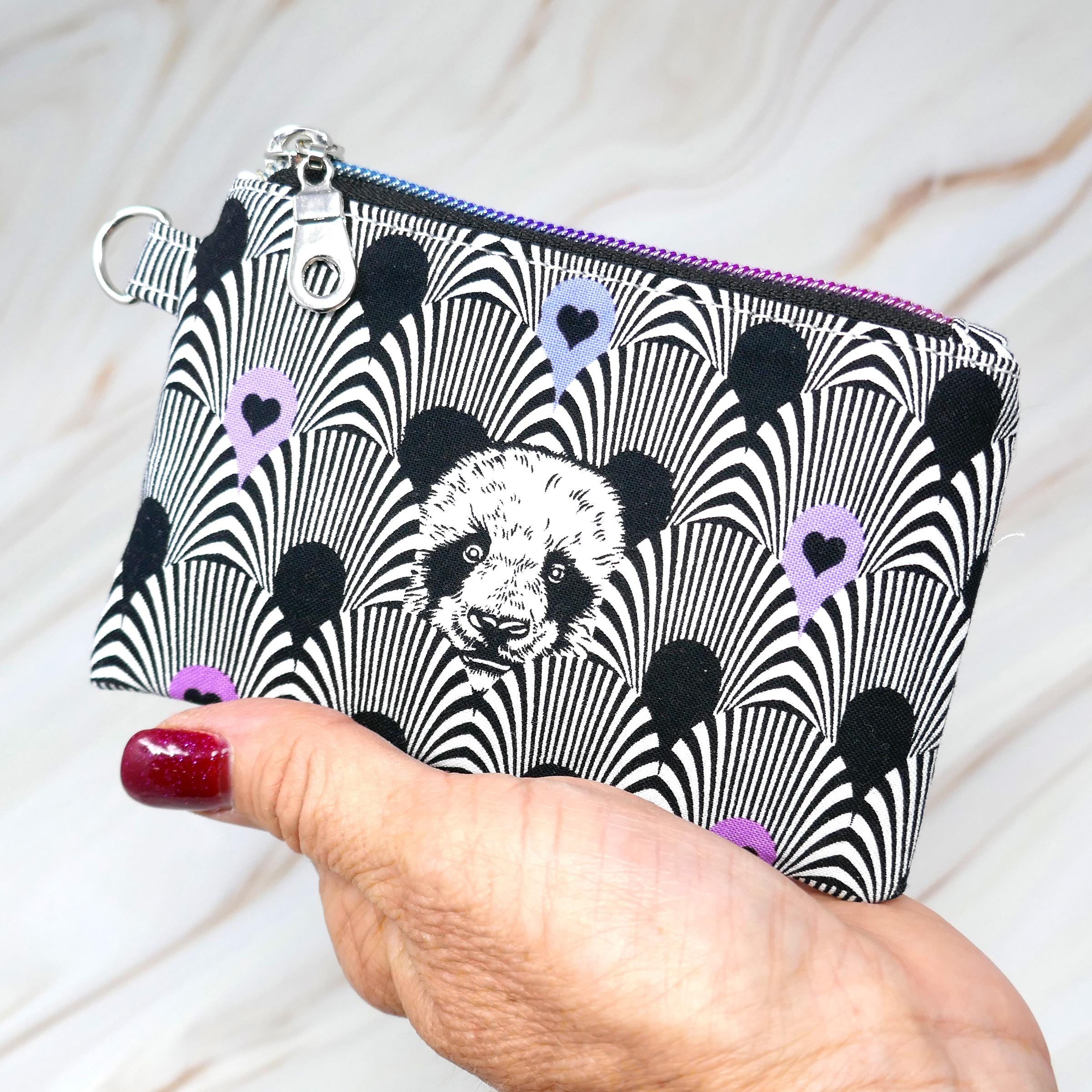Panda Coin Purse, Small Zipper Pouch, Credit Cards Coins