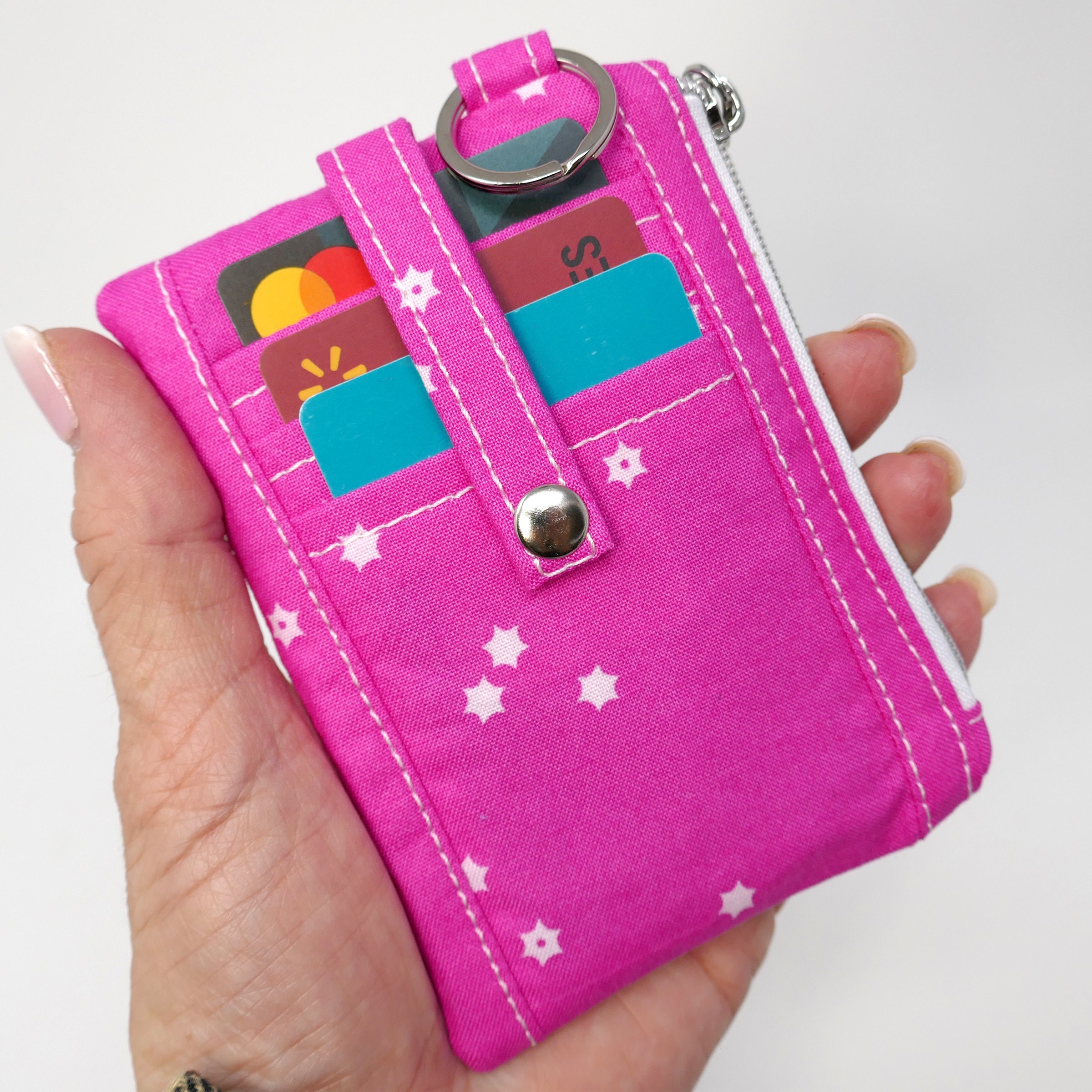 Portefeuille Carte De Crédit GOOGI - Pink Multi Color - Fermeture Zip-around - Neuf Avec étiquettes