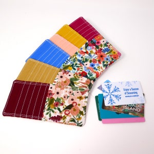 Porta-cartão de crédito floral, Rifle Paper Co, 6 compartimentos para cartão, carteira, bolsa de pulso, cartões de fidelidade para presentes, festa no jardim pequena