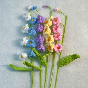 Crochet Lily of the valley flower, handmade crochet, Lily of the valley flower decor,Wedding Gift, Home Decor flower,knitted flower