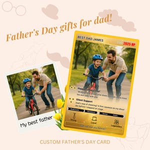 Carte Pokémon fête des pères, carte Pokémon personnalisée, cadeau pour papa, cadeau fête des pères, cadeau Pokémon personnalisé