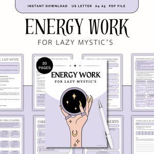 Utskrivbart energiarbete, Grimoiresidor, Energiläkning, Skydd, Rensning, Häxkonst, Andlig arbetsbok för nybörjare, Skuggornas bok