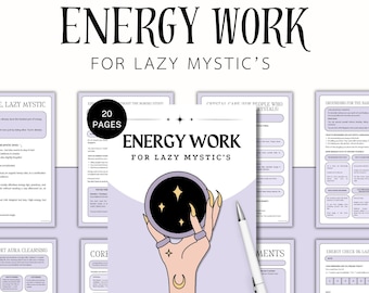 Trabajo energético imprimible, páginas de grimorio, sanación energética, protección, limpieza, brujería, libro de ejercicios espirituales para principiantes, Libro de las Sombras