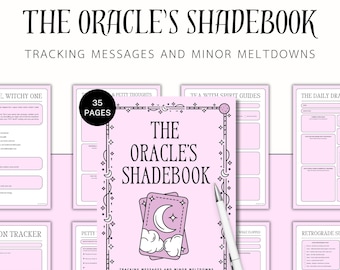 Tarot Orakeldagbok, Grimoire, Orakelkortsplanerare, Mystisk Andlig Dagbok för Tarot, Intuition, Runor, Skuggarbete, Spådom, PDF