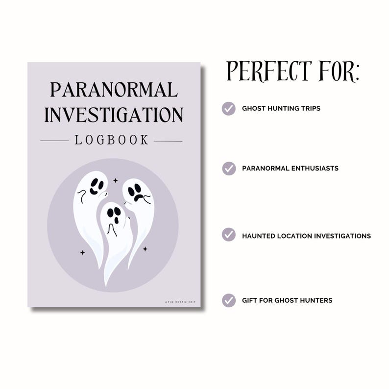 Paranormal Investigation Printable Journal, Ghost Hunting, Ghost ...