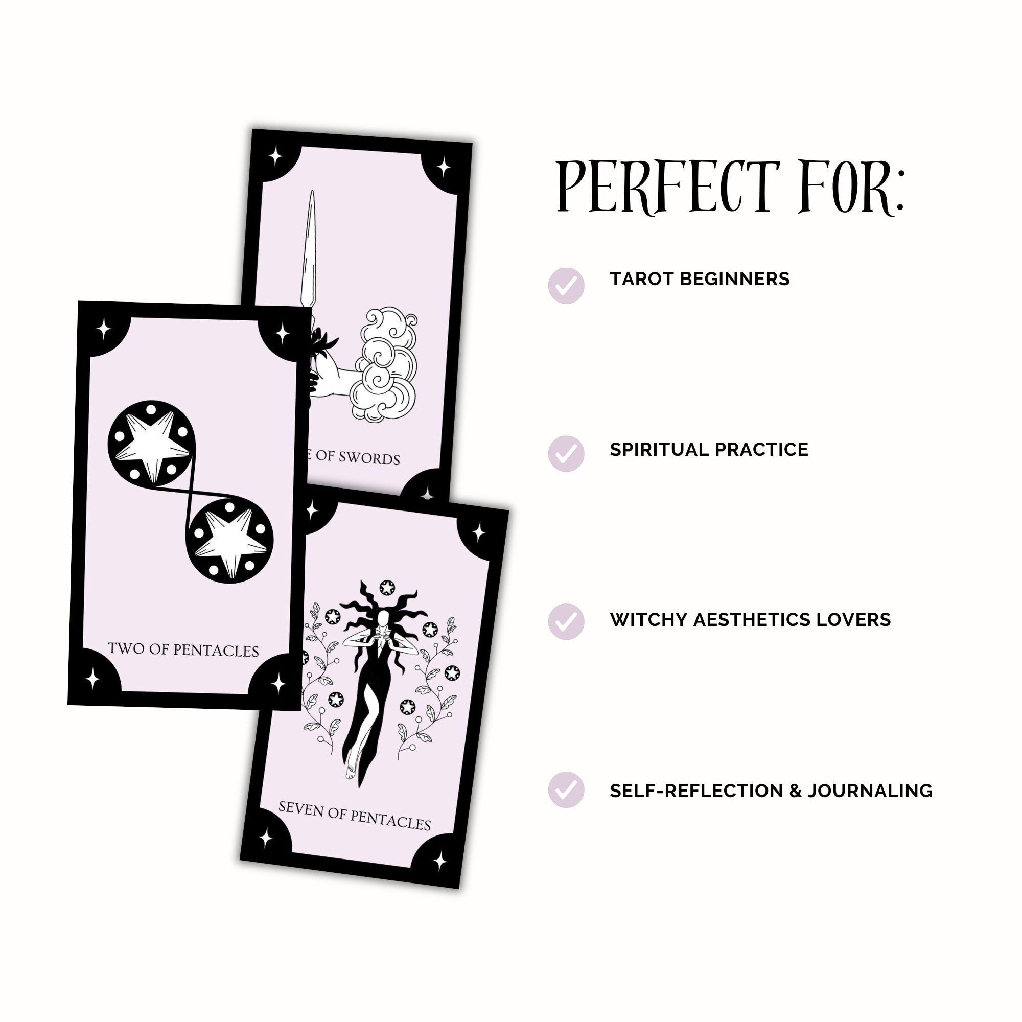 Printable Tarot Deck Bundle, 78 Cards With Backing, Major & Minor ...