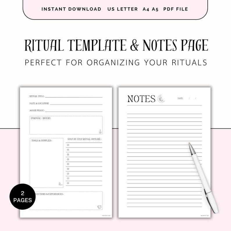 Ritual Template, Witchcraft Basics, Grimoire Pages, Sabbat Tracker ...