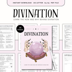 Wahrsager Bundle, Hexerei, Tarot, Scrying, Pendeln, Handlesen, Printable Grimoire, Intuitives Lesen, Teeblatt, Rituale, BOS