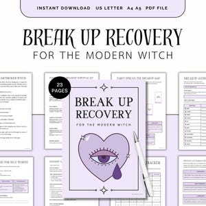 Breakup Processing Journal For Self Care, Healing Workbook, Break Up Ritual, Modern Witch, New Moon, Astrology Workbook, Shadow Work, PDF