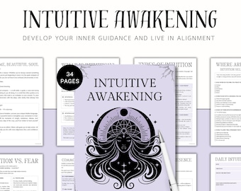 Intuition Guide, Spiritual Journal, Personal Development, Intuition Workbook, Inner Growth, Book Of Shadows, Grimoire, Psychic, Tarot, PDF