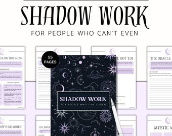 Shadow Work Journal, Grimoire Pages, Book of Shadows, Mystical, Funny, and Unfiltered Inner Healing Journal, Therapy, Tarot, Anxiety, PDF