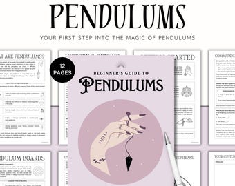 Pendulum Divination Guide, Pendulum Chart, Dowsing, Energy Healing, Spiritual Clarity, Book of Shadows, Wicca, Witchcraft, Chakra, Grimoire