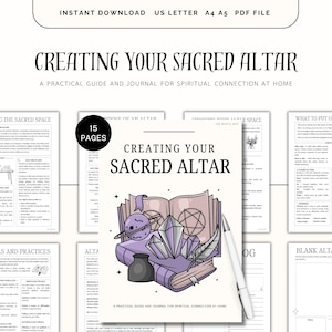 Altars Guide, Altar Planner, Altar Basics, Deity Work, Witchcraft, Beginner Witch, Intuition Guide, Grimoire Pages, Spiritual Connection PDF