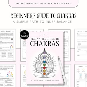Chakra Guide For Beginners, Energy Work, Chakra Balancing, Correspondences, Affirmations, Chakra Cheat Sheets, Spiritual Healing, BOS, PDF
