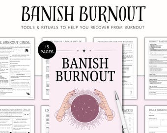 Burnout Recovery, Herbal Rituals, Tea Magic, Guided Visualization, Self-Love Journal, Energy Work, Moon Phases, Spiritual Workbook, Spells