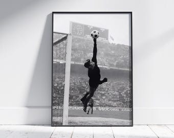 Vintage Fußball Torhüter Poster: 1970er Jahre Fußball Kunst (Digitaler Download