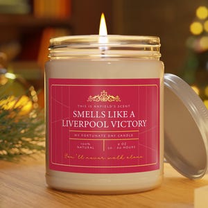 Liverpool Victory Scented Candle: Premier League Soccer Gift
