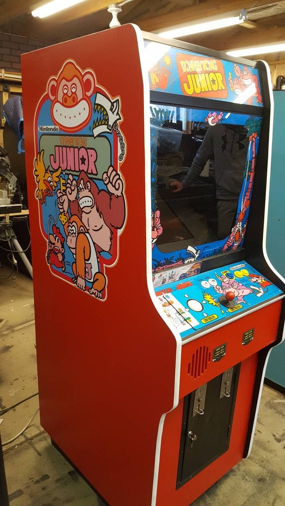 Red DONKEY KONG JR. Video Arcade Multi Game With Dozens of 