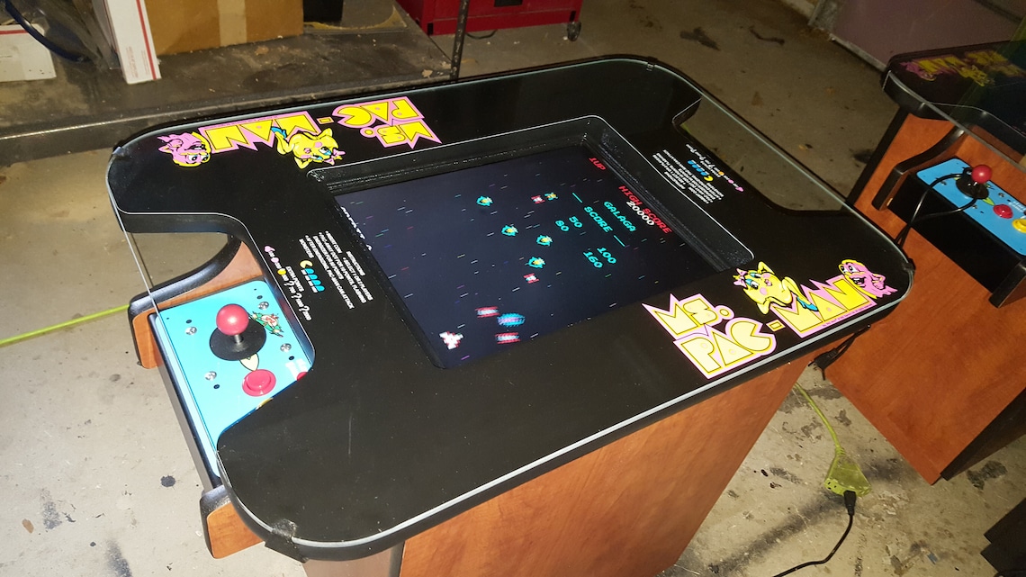 MS. PACMAN Fully Restored, Original Cocktail Table Video Arcade Game