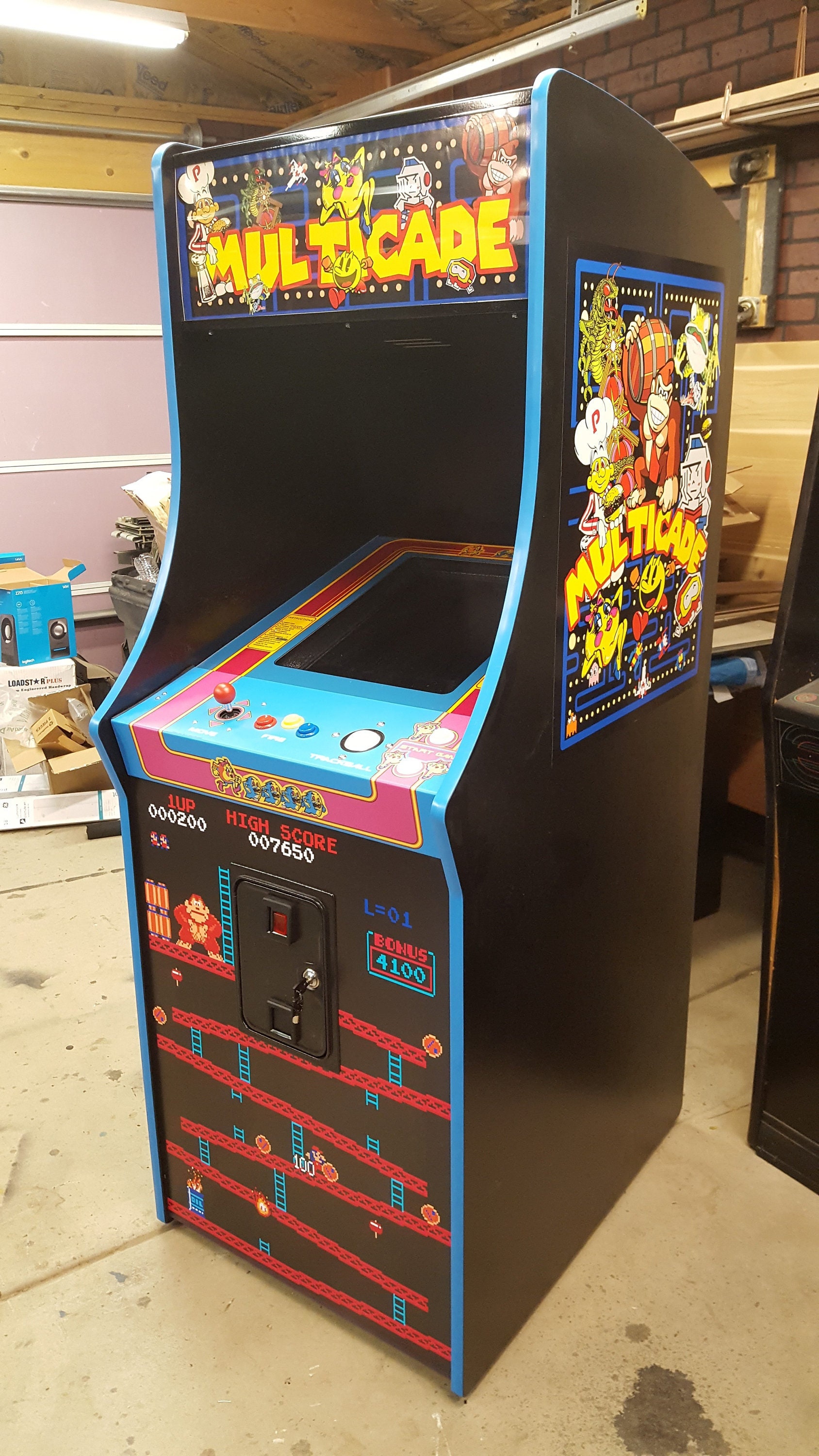  ARCADE1UP Galaga Deluxe Arcade Machine, Built for Your Home, 5  Foot Tall Stand-Up Cabinet with 14 Classic Games, 17 Inch BOE Screen, Black  : Toys & Games