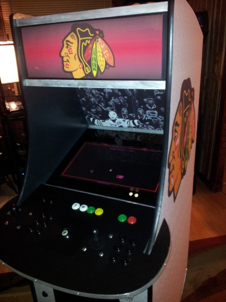 Stand up Multicade Arcade Game Machines, in Chicago Blackhawks Style