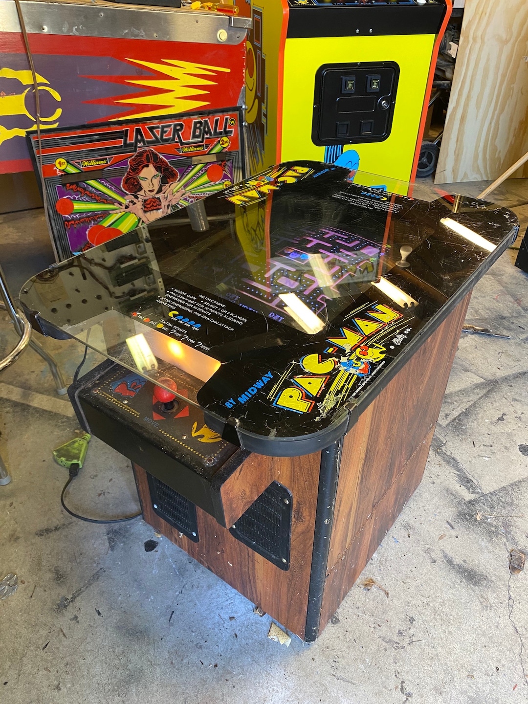 Original PAC Man Tabletop Arcade Video Game, Working Great Etsy