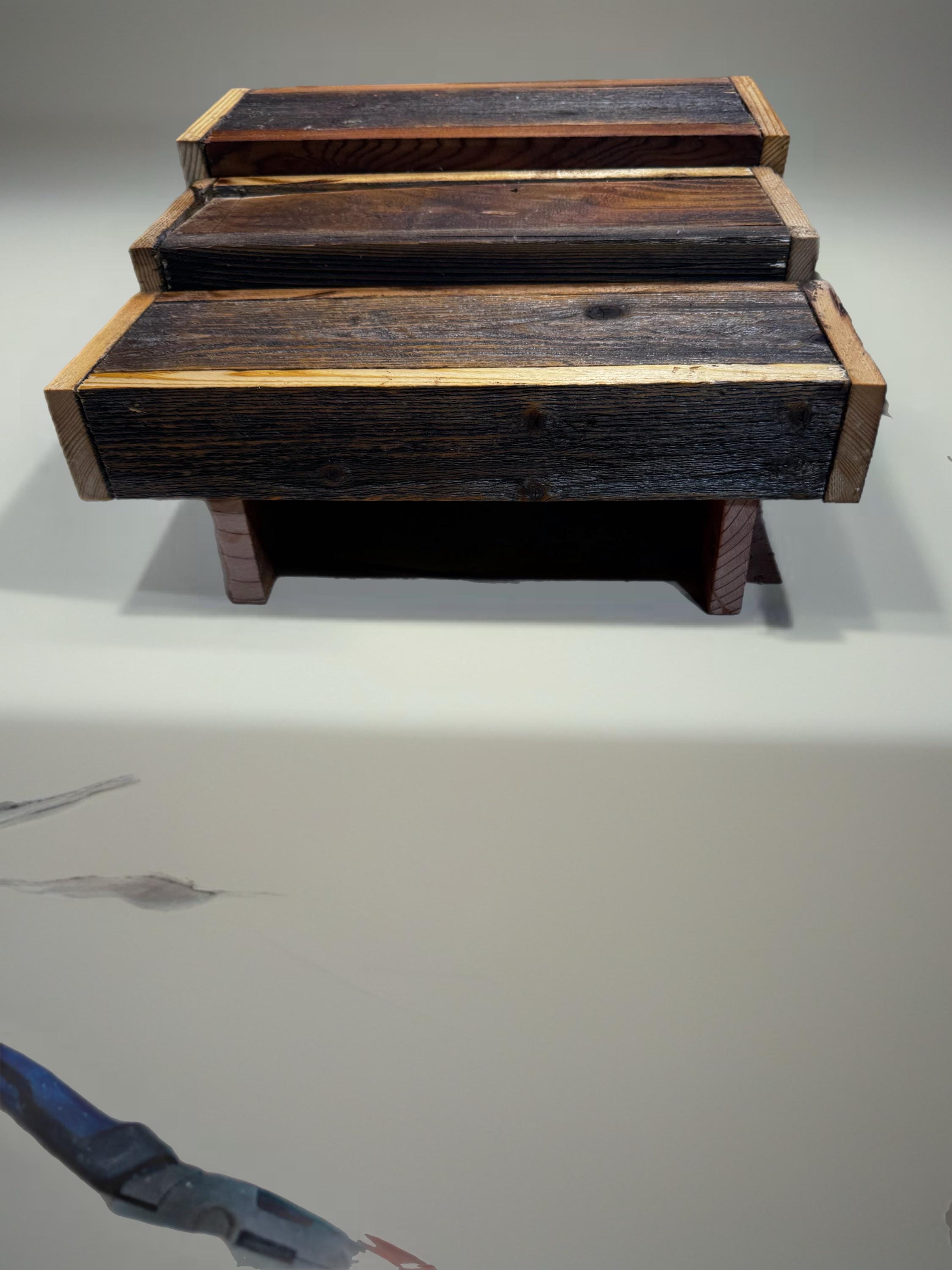 Rustic Reclaimed Wood Tiered Riser - Farmhouse Kitchen Decor, Wooden ...