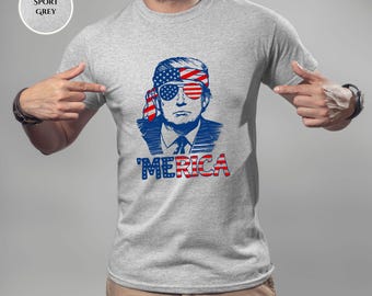 Camiseta estadounidense de Trump para el 4 de julio, Día de la Independencia, Regalos del 4 de julio, Camiseta de EE. UU., Camiseta divertida de Trump, Camiseta política