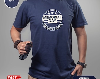 Memorial Day Shirt, Remember and Honor, Patriotic USA Shirt, Military Veteran Tee, 4th of July Shirt, American Flag Shirt, Proud Veteran Tee