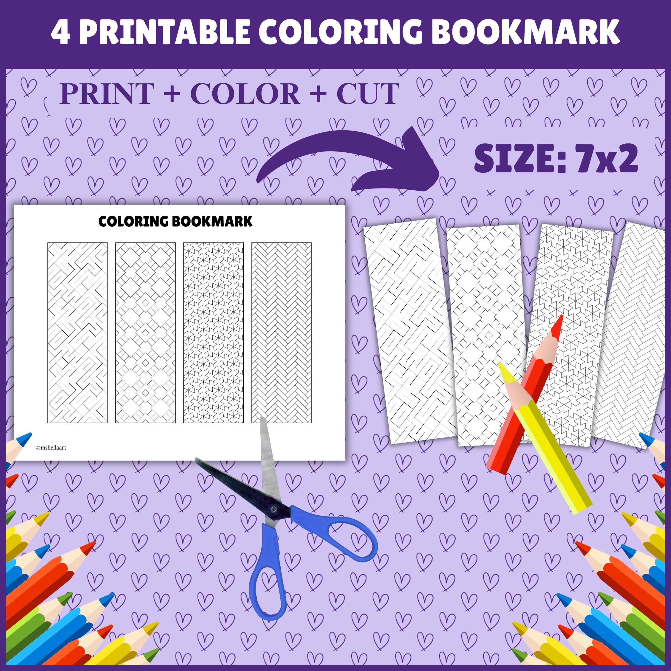 Coloring Bookmarks, Geometric Coloring Bookmarks, Adult Coloring Page ...
