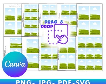 Canva helt Polaroid-rammall för att skapa minnesvärda gästböcker Dra och släpp Polaroid-ram för enkel fotoredigering PNG/JPG/Pdf