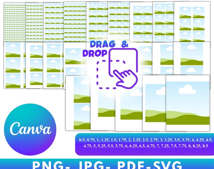 Square Editable Square Template Bundle, Editable Canva Square Template, Multipurpose ...
