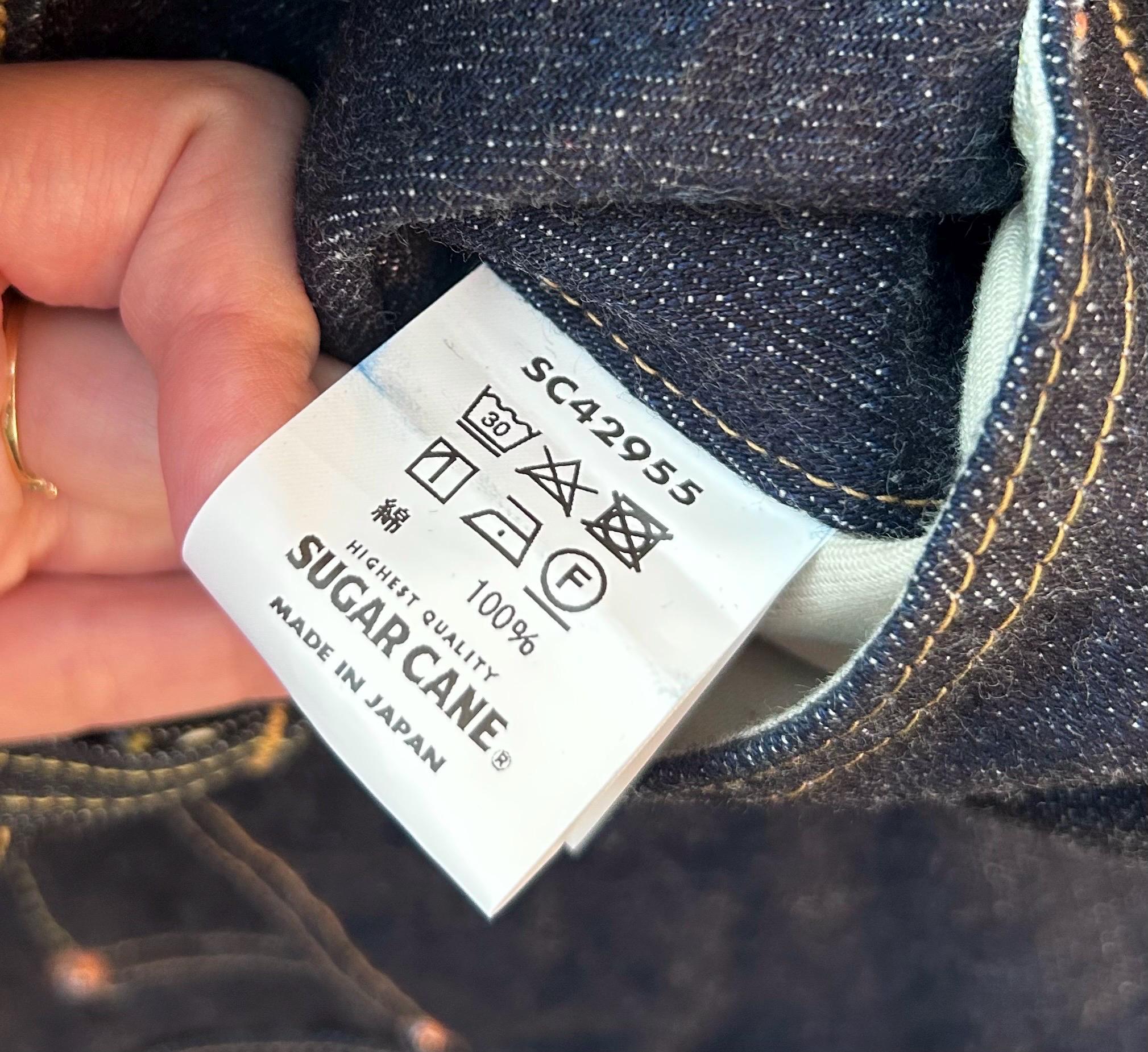 Sugar Cane 1955Z Denim Jeans: 14oz, One Wash, Zipper Fly (32x34