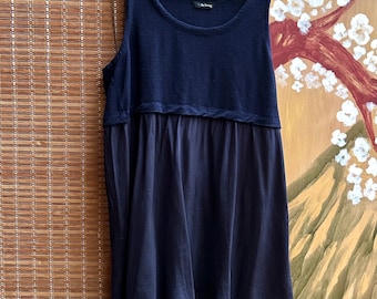 Vintage Y’s For Living Yohji Yamamoto Layered Tank Top Wollmischung Marineblau S