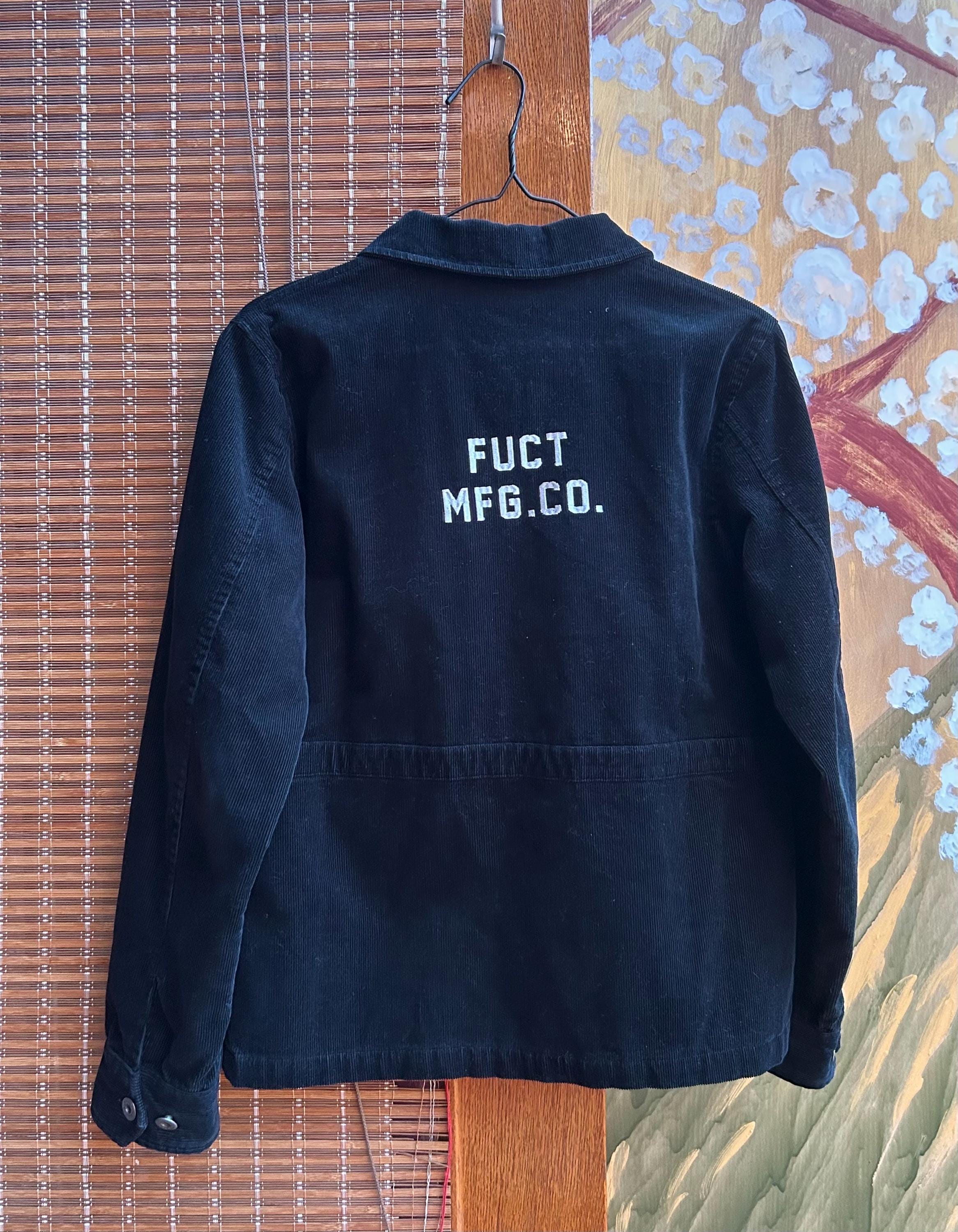 ジャケット・アウター FUCT SSDD HENCHMEN JACKET TALON FUCT SSDD “A Denial” Zip-up Black Corduroy Jacket Size Small Talon